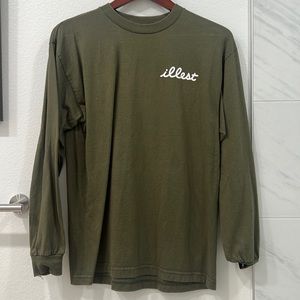 Illest Olive Green long sleeve T Shirt size M